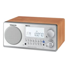 Radio Sangean WR-2 AM/FM-RBDS Armário de Madeira Tuning Digital