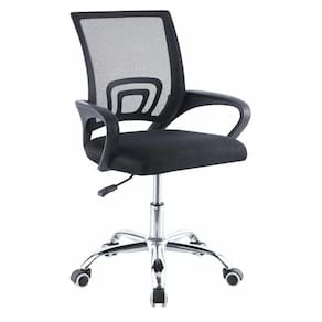 Cadeira De Escritório Preta Com Estofado Home Office