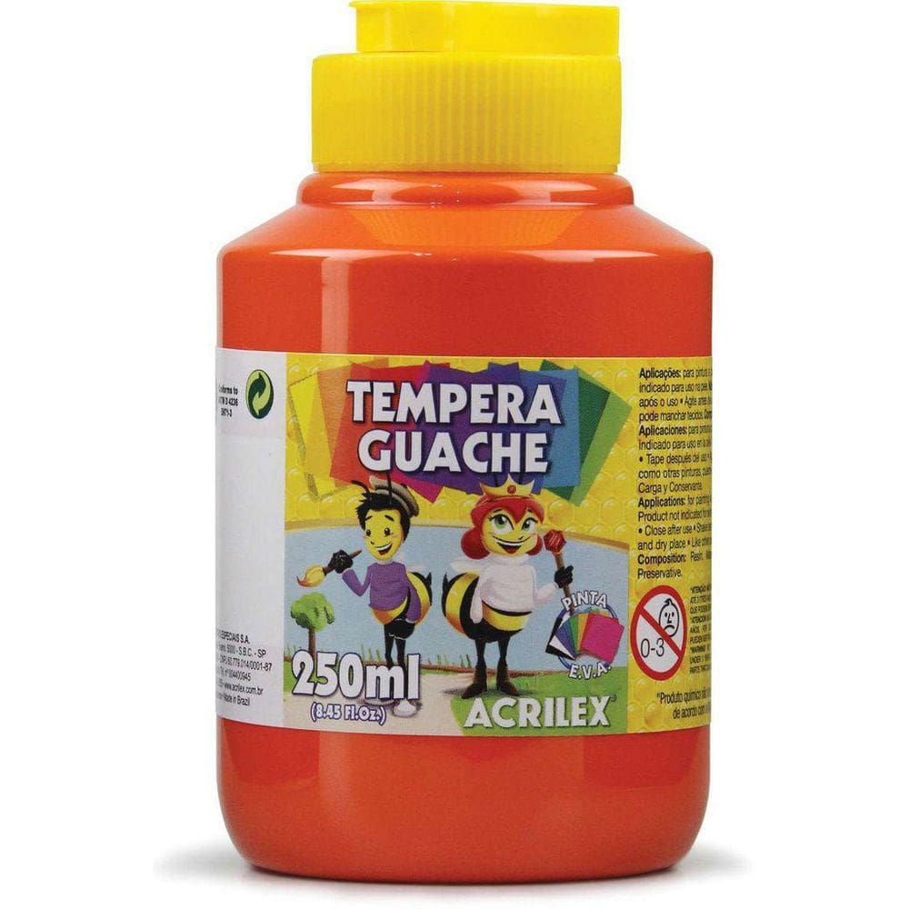 Tinta Guache 250Ml Vermelho Fogo  Acrilex