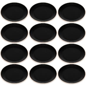 12 Pratinhos para Lanches Melamina Preto Fosco Wolff Pratos 15cm Servir Sobremesa Pão Frutas