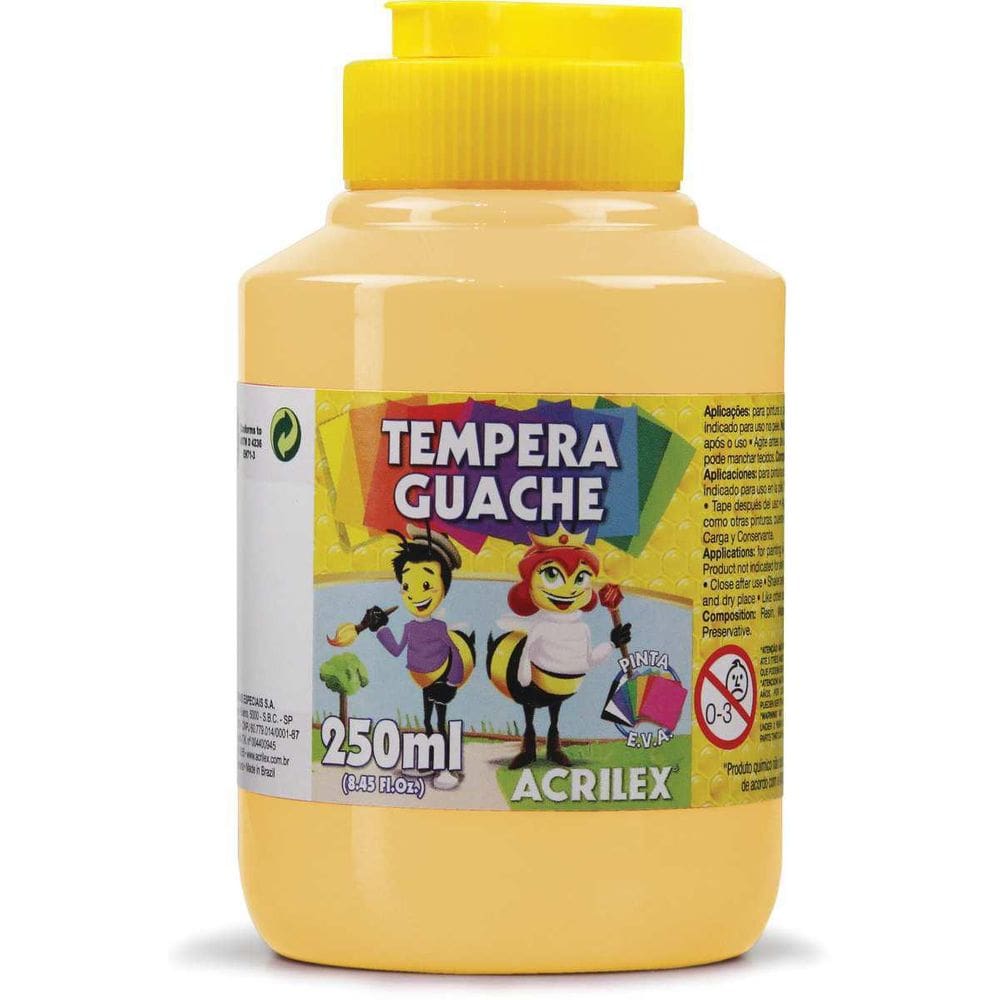 Tinta Guache 250Ml Amarelo Pele