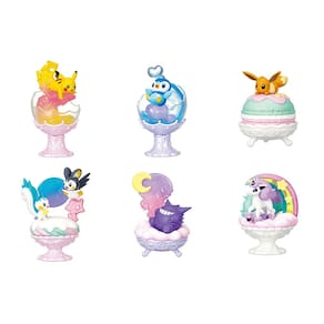 Caixa de coleção Re-Ment Pokemon Pop`n Sweet 6 tipos 6 peças