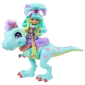 Boneca Rockelle Playset Cave Club e dinossauro tirassauro