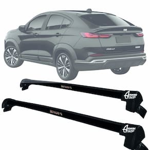 Rack Teto Aluminio Prime Fiat FastBack Turbo Audace Preto