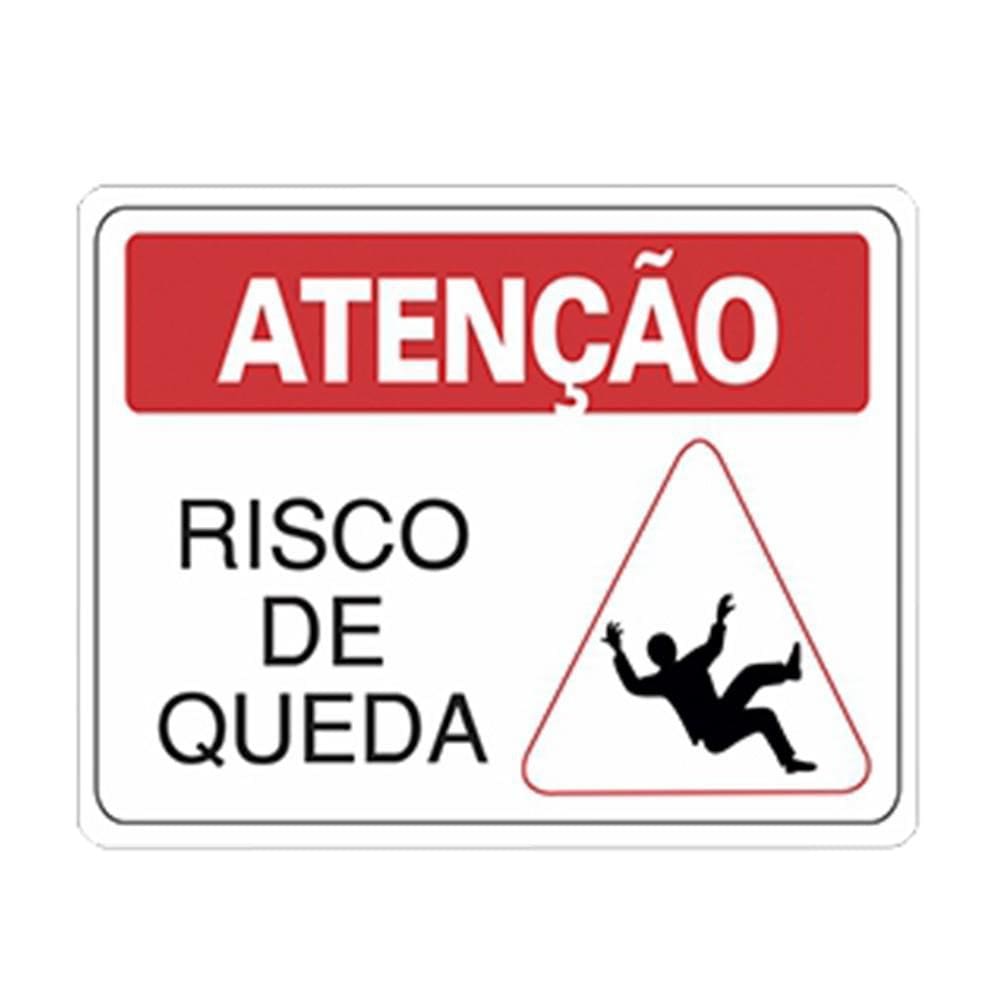 Placa Advertência Atenção Risco De Queda Unidade