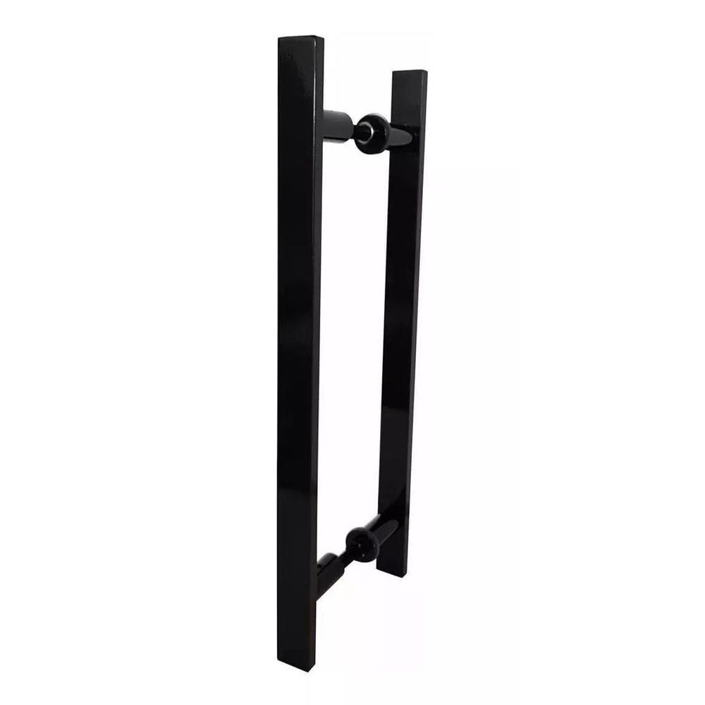 Puxador Para Portas Madeira / Vidro Alumínio Preto - 60 Cm