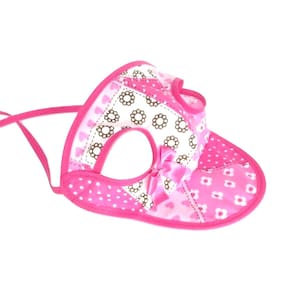Boné para Cachorro com viseira rosa estampado tamanho P
