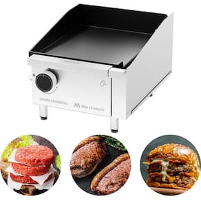 Chapa Comercial 1 Queimador 5mm 30x40 A Gás Inox Marchesoni