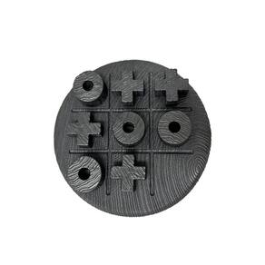Peça Decorativa Jogo da Velha em Cimento Preto 18cm TMN3019 BTC