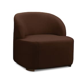 Poltrona Decorativa Orgânica para Sala Diully Bouclê Marrom E03 - D`Rossi