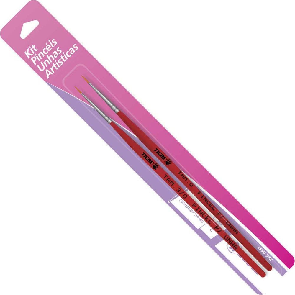 Pincel Artesanal Pinceis Para Unha Com 2 R.6431
