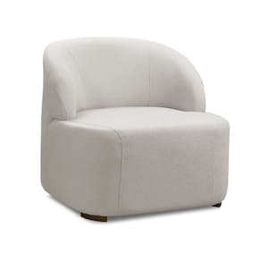 Poltrona Decorativa Orgânica para Sala Diully Bouclê Cinza Claro E03 - D`Rossi