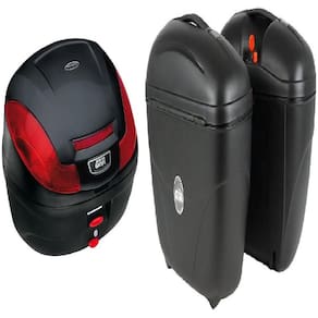 BAU XRE lander MONOLOCK GIVI E-470N 47L + BAU MOTO LATERAL CRUISER E-21N 21L bros fazer gs300 versys 300 twister 300