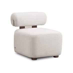 Poltrona Decorativa para Sala Helora Bouclê Cinza Claro E03 - D`Rossi