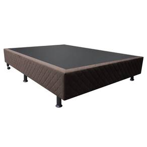Base Para Cama Viúva 128x188cm Liz S05 Suede Bordado Marrom - Mpozenato