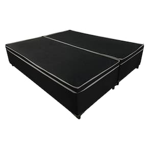Base Cama Bau Articulado King 2,03x1,93x0,40 Suede E Preto