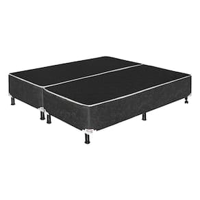 Base Cama King 2,03 X 1,93 X 0,42 Suede Cinza