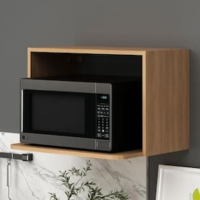 Nicho De Cozinha Aéreo Para Micro-ondas 60cm Multimóveis Cr20412 Freijó