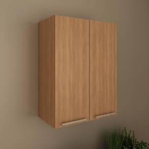 Armário De Cozinha Aéreo Com 2 Portas 60cm Multimóveis Cr20426 Freijó