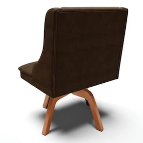 Kit 10 Cadeiras Estofadas Giratória Para Sala De Jantar Lia Suede Marrom - Ibiza