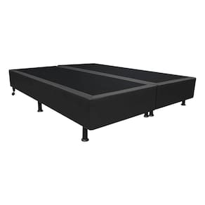 Base Para Cama Casal Queen 158x198cm Bipartido Liz S05 Sintético Preto - Mpozenato