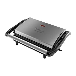 Grill E Sanduicheira Britânia Bgr27i Press 2 Em 1 Inox - Preto 220v