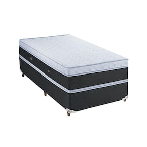 Base E Colchao Solteiro Pacific Firme Molas Ensacadas 1,88 X 0,88 X 0,74 Branco - Cinza