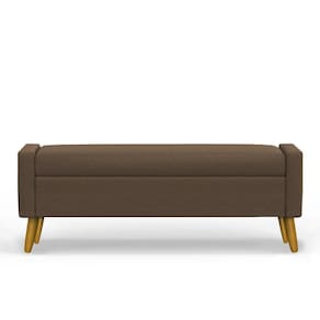 Recamier Bau Londres 1,40m Suede Marrom - Clique Decor
