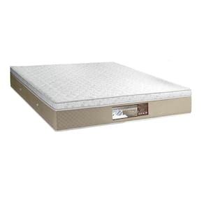 Colchão Casal Sensy Euro Pilow Molas Ensacadas 1,88x1,38x0,32 Branco E Bege