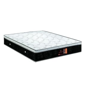 Colchão Casal Confort Molas Ensacadas 1,88x1,38x0,25 Branco E Preto