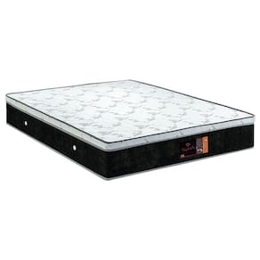 Colchão Queen Confort Molas Ensacadas 1,98x1,58x0,25 Branco E Preto