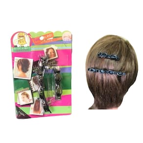 2 Unidades Presilha De Cabelo Bico De Pato Penteado Preto