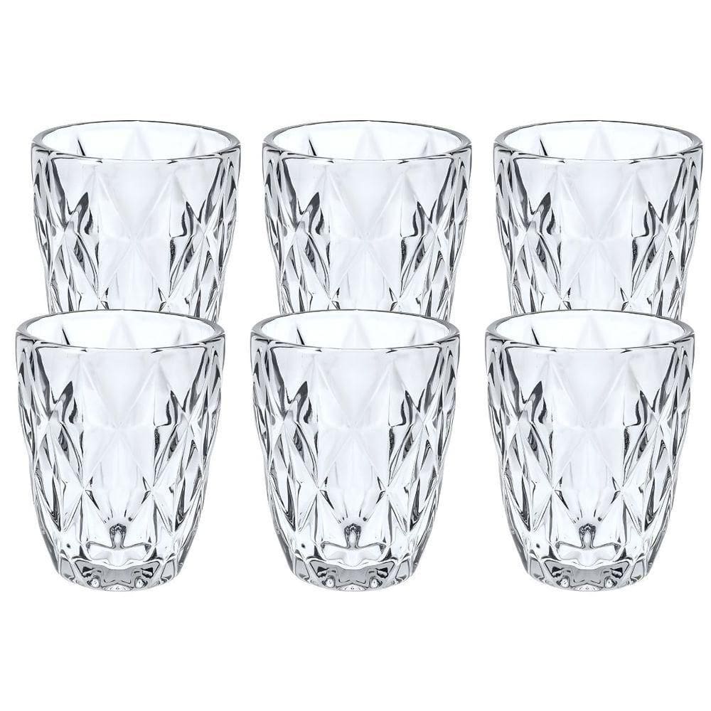 Conjunto 6 Copos De Vidro Diamond 270ml - Sofisticação e Elegância