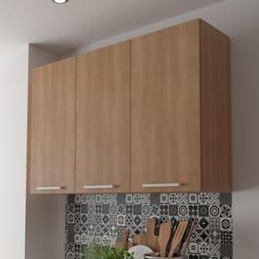 Armário De Cozinha Aéreo Com 3 Portas 120cm Multimóveis Cr20442 Freijó