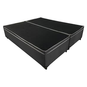 Base Cama Bau Articulado Queen 1,98x1,58x0,40 Suede E Cinza
