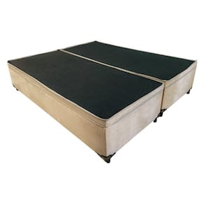 Base Cama Bau Articulado Queen 1,98x1,58x0,40 Suede E Bege