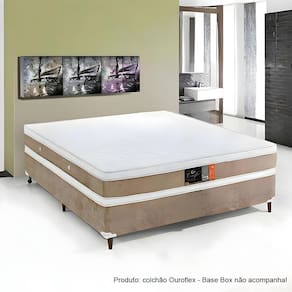 Colchão Casal Ouroflex Molas Ensacadas 1,88x1,38x0,30 Branco E Bege