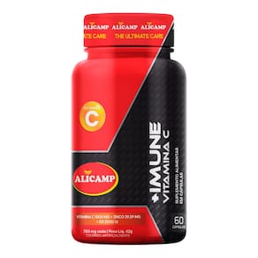 +IMUNE  vitamina C, Zinco e vitamina D3 Alicamp  60 Cápsulas