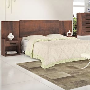 Cabeceira para Cama Box Casal Com 2 Mesas de Canto