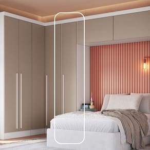 Guarda-Roupa Modulado 1 Porta Infinity Branco Line/Duna