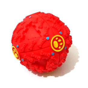 Bolinha Petisco Interativo Cachorro Com Apito - Grande Vermelho