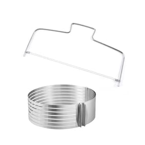 Cortador de Bolo Camadas e Nivelador Fio Duplo Aço Inox