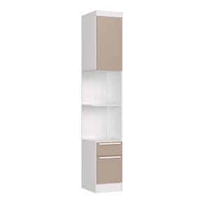 Módulo Mesa Cabeceira 2 Portas e 1 Gaveta Infinity Branco Line/ Duna Line