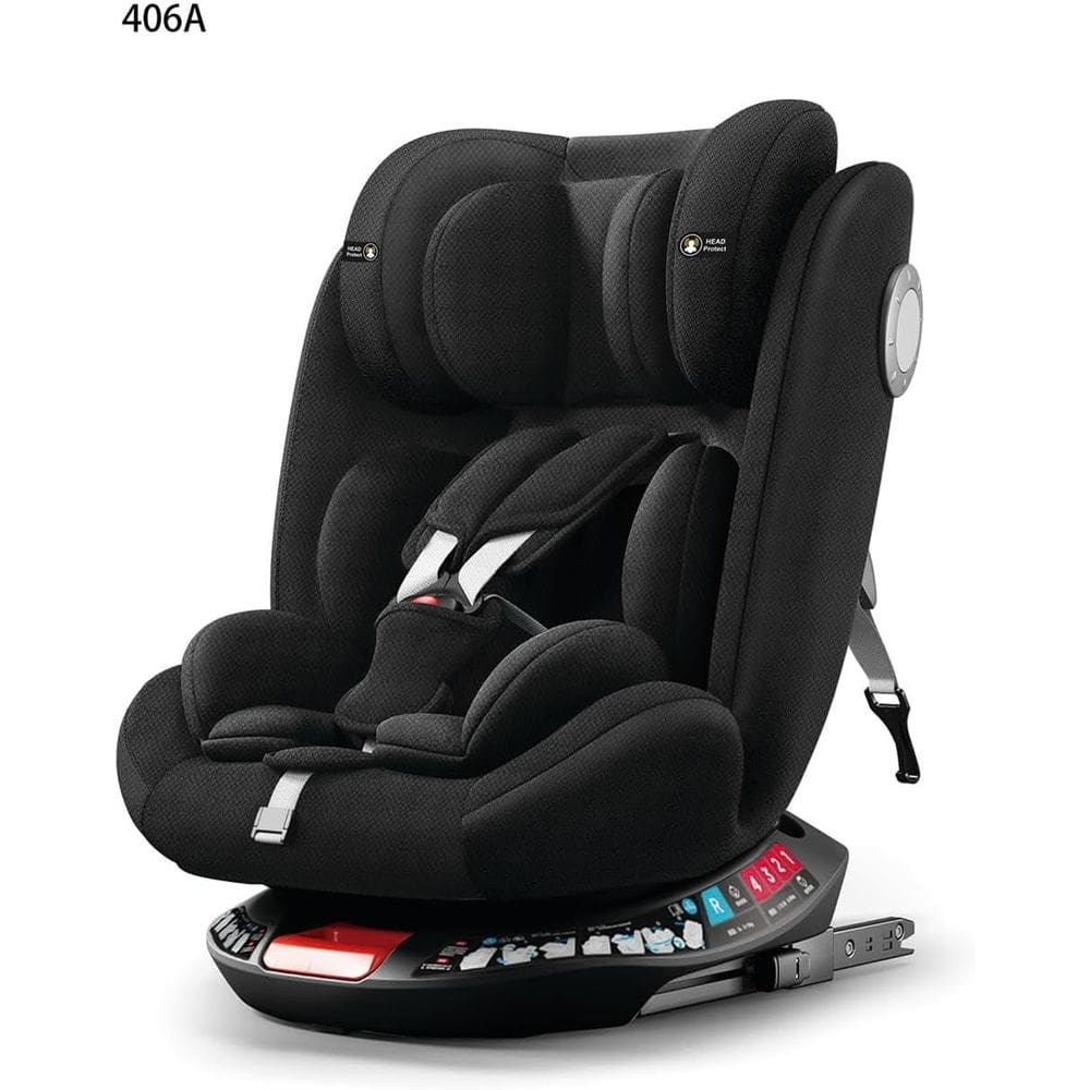 Zippy Toys, Cadeira de Bebê para Carro Black Estrutura Plástico e Ferro Compacta para Viagens e Passeios, Preto