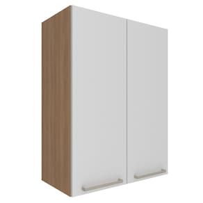 Armario Aereo 2 Portas 60 cm MDP CZ3141 Freijo Branco Tecno Mobili
