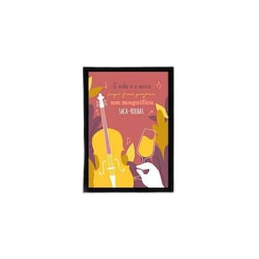 Quadro O Vinho E A Música 24X18Cm 001
