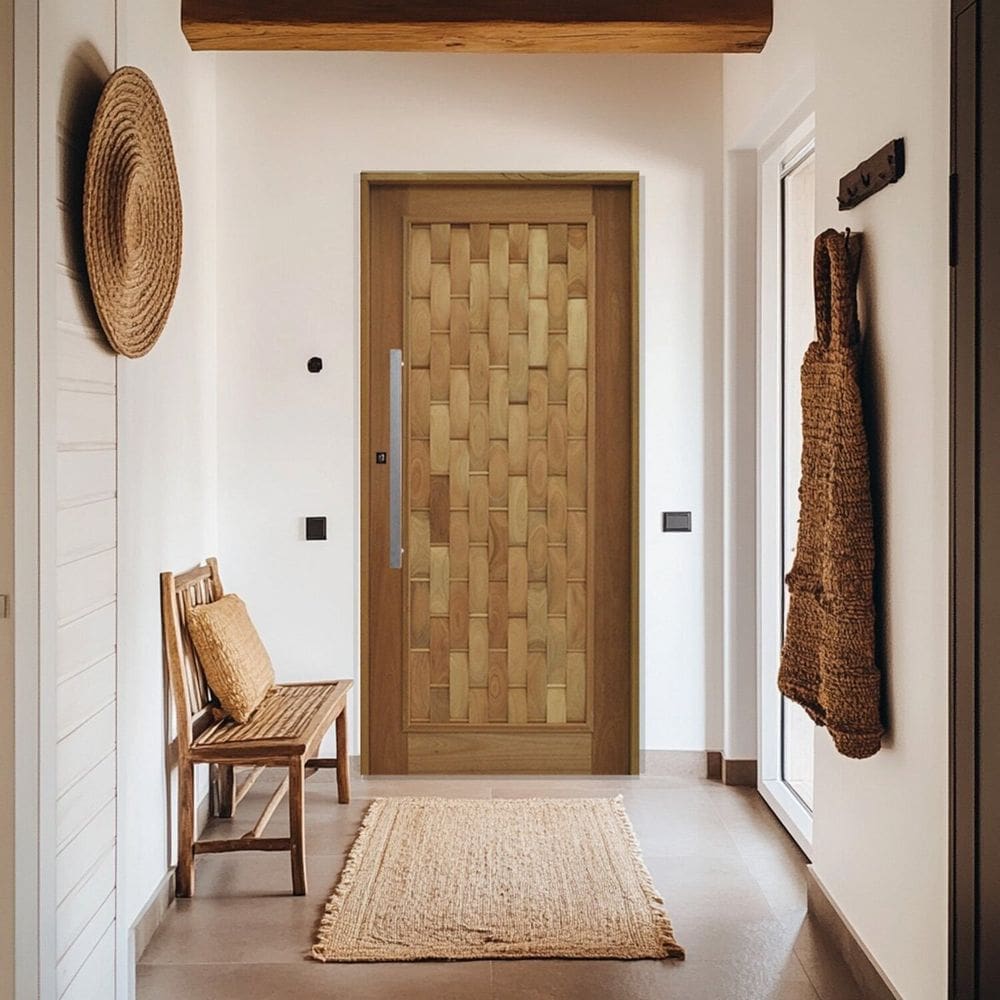 Porta em Pé Batente Puxador Barra Chata 92cm X 210cm Direito