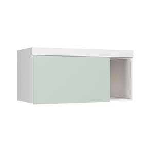 Armário Aéreo Modulado 1 Porta Infinity Branco Line/ Pistache Line