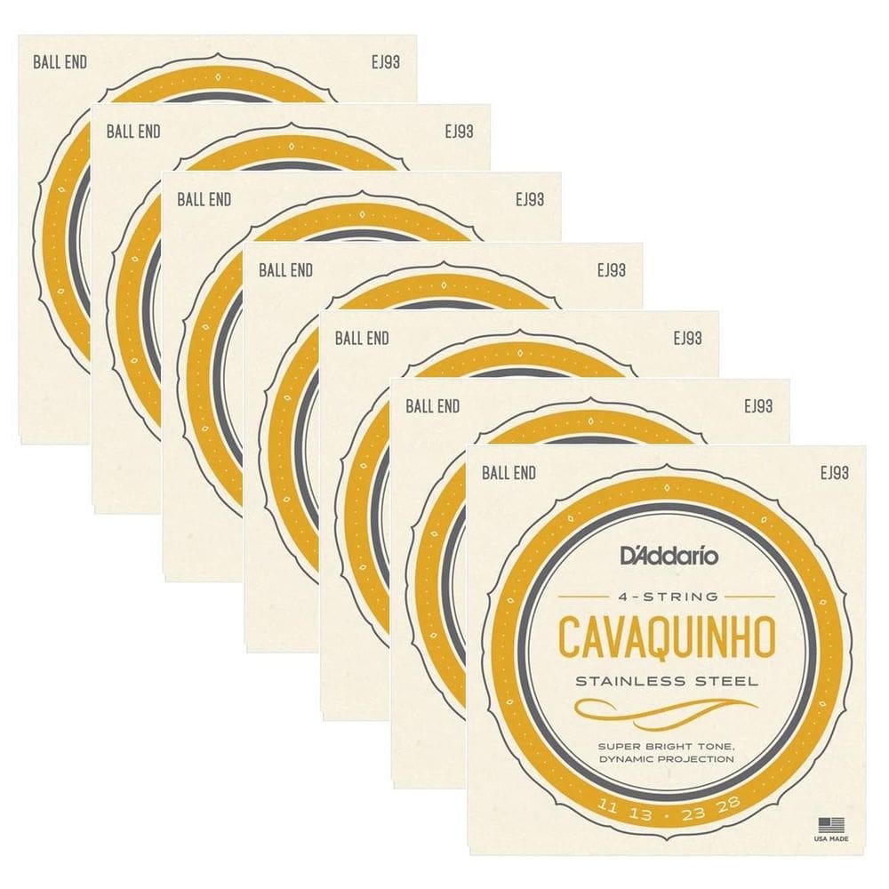 Kit 7 Encordoamentos Cavaco Daddario Ej93