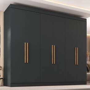 Guarda Roupa 6 Portas WT MDP com Puxador Paris  Preto